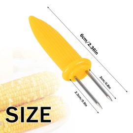 Apvok Corn On The Cob Holders Stainless Steel Corn Holders Corn On The Grill Corn Stick & Skewer For Home & Bbq Cooking & Camping (2.36 inch)