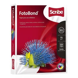 Scribe Paquete De Hojas Fotobond Carta 95 % Blancura 500 Hojas