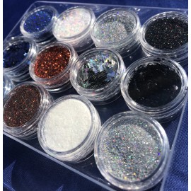 Miraclelooksllc Solvent Resistant shape  Glitter  Palette  Makeup Palette/Nails/
