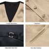 DiBanGu Champagne Vest for Men's Casual and Formal Dress Waistcoat