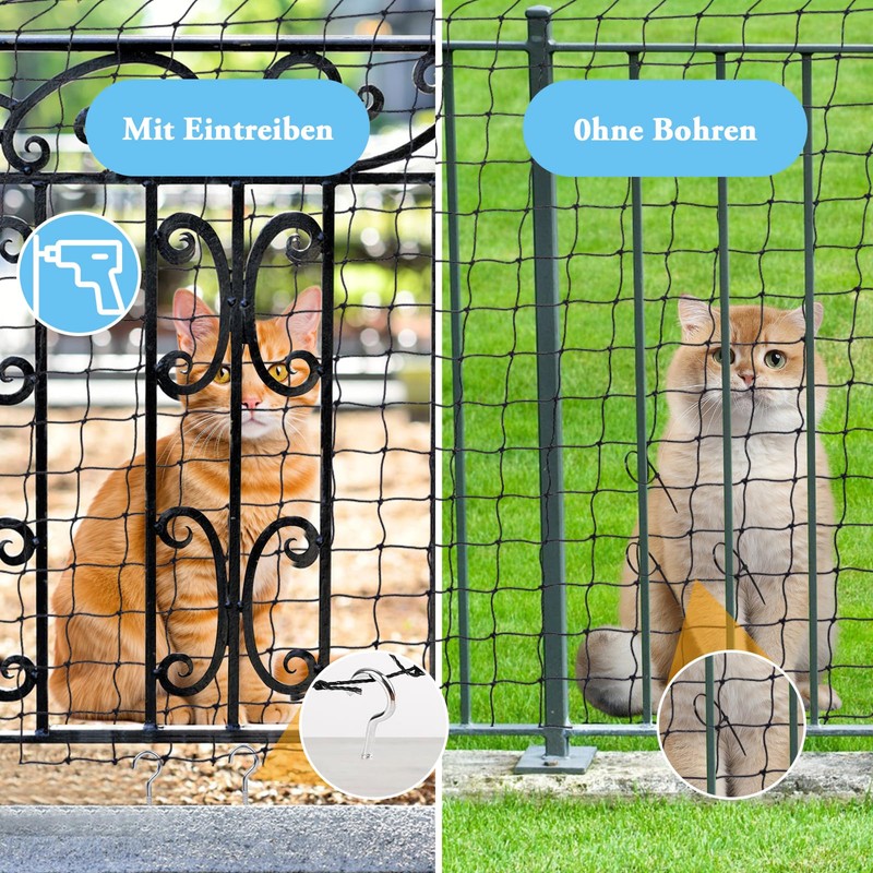 SUCCEFORT Cat Net for Balcony, 3 x 4 m Cat
