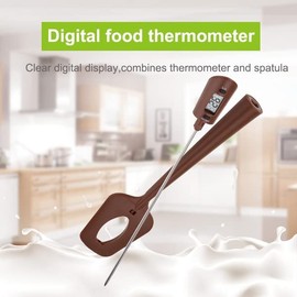 Maxmartt Termómetro de Cocina Digital para el Hogar y Espátula Combo - Sonda de Temperatura Precisa para Fundir ChocolateSalsa, 12.6in de Longitud,...