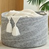 KAKAMAY Large Blanket Basket (20"x13"),Woven Baskets for storage Baby Laundry
