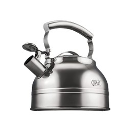 Gipfel International Whistling Tea Kettle Stovetop - Food Grade Stainless Steel Teapot for Stove Top with Ergonomic Handle for Gas, Induction, Electric Stovetops 2.3 Quart