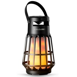 KAZARIKO Flickering Flame LED Light Lantern with Speaker Built-in Healing Sound Dustproof Waterproof Outdoor Camping Bath Relaxing Brightness Control / Switching Flame Lamp