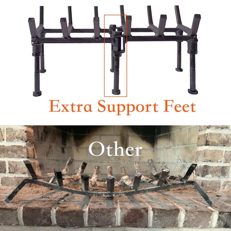 TAFIEDA Fireplace Log Holder. 18 Inches Heavy Duty Solid Steel