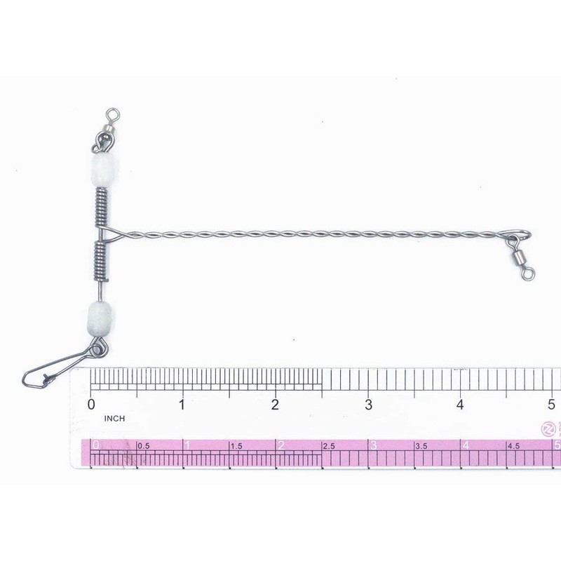 20PCS Wire Trace Leader Rig Stainless Steel 1 Arms Fishing