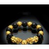Homelavie Feng Shui 12mm Black Obsidian/Mantra Bead Bracelet with Double