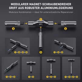 42 in 1 Screwdriver Set with Magnet, DIY Ratchet Screwdriver Set, Multi Bit Magnetic Drive Set with Detachable Ratchet Handle