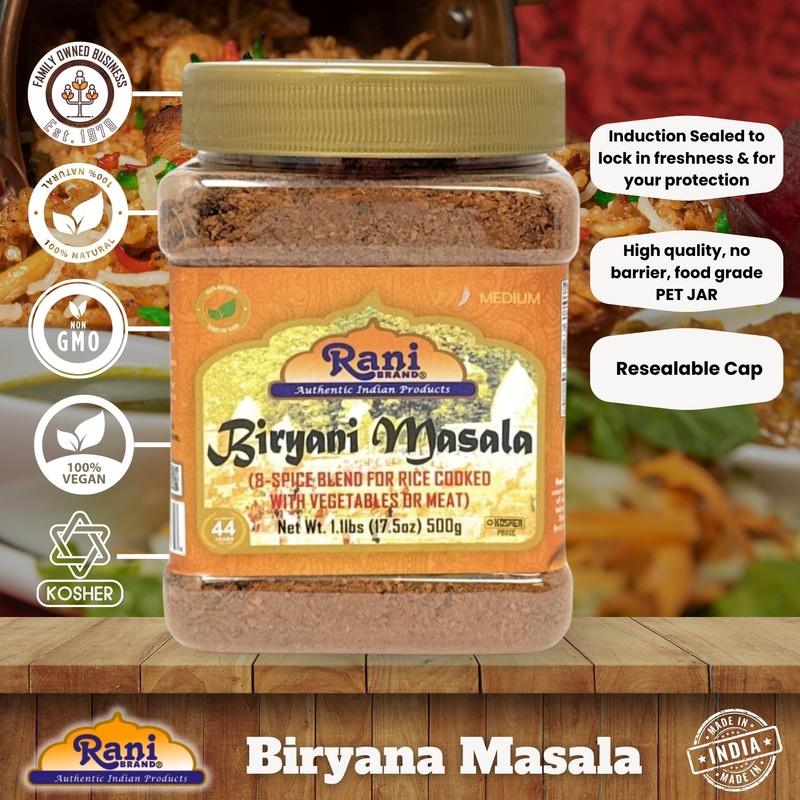 Rani Biryani Masala Curry (7-Spice Blend for Indian Rice Dishes,