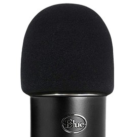 ienza® Windscreen for Blue Yeti Foam - Also Fits Other Large Microphones Such as MXL, Audio Technica and More - Quality Sponge Material to Act as a Pop Filter for Your Mic (Black)