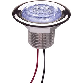 Innovative Lighting LED Recess Mount Starr Light with Stainless Steel Trim Ring, Blue