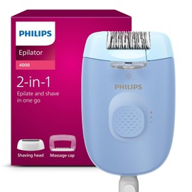 Philips Depiladora Eléctrica Serie 4000 para Mujer Uso en Piernas y Cuerpo