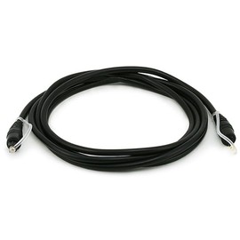 Monoprice S/PDIF Digital Optical Audio Cable - Toslink to 3.5mm Male Mini Toslink, 5.0 mm Outside Diameter, 6ft, Black