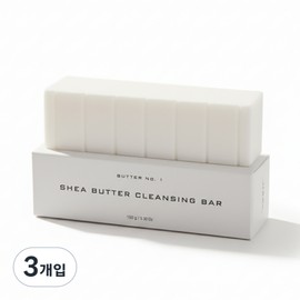 Soaptic Shea Butter Jojoba Cleansing Bar Soap All-in-One, 3 Pieces, 150g / 솝틱 시어버터 호호바 클렌징바 비누 올인원, 3개입, 150g