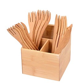 GRÄWE Bamboo Box with 10 Piece Cutlery