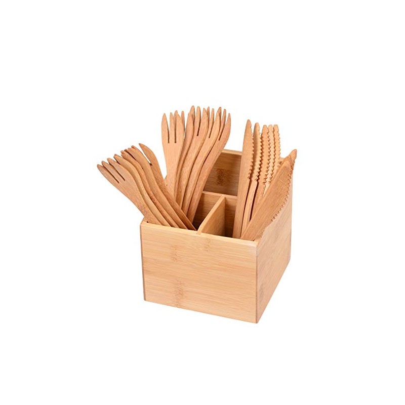 GRÄWE Bamboo Box with 10 Piece Cutlery