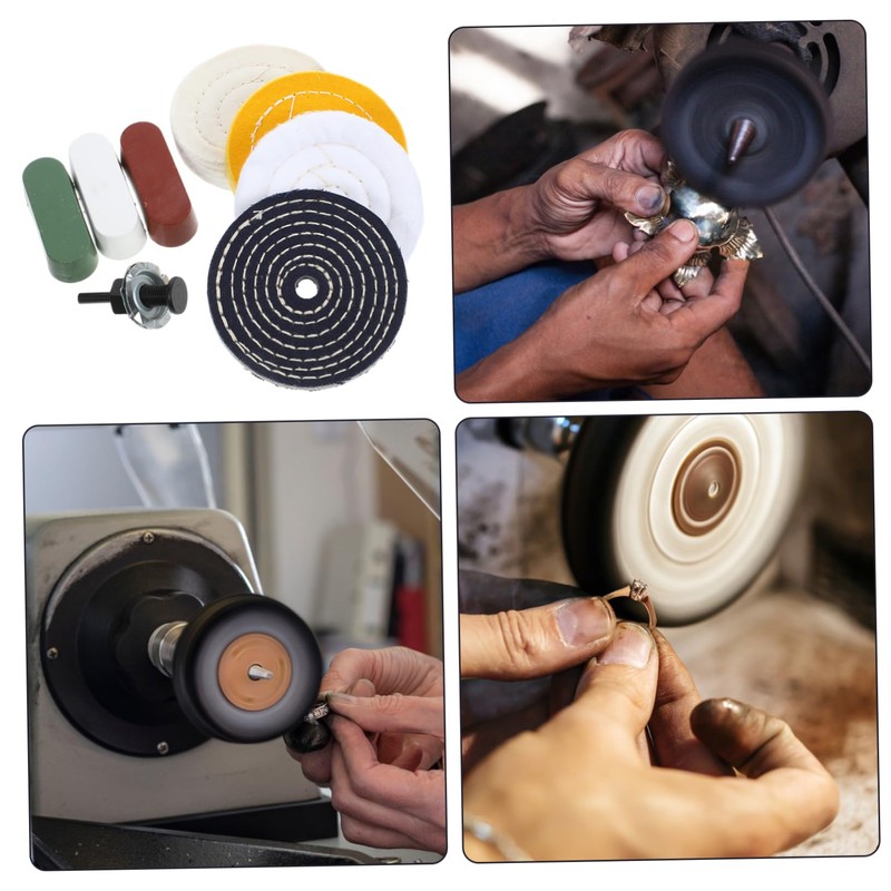 Gatuida 1set Buffing Polishing Wheel Kit Polishing Compound and for