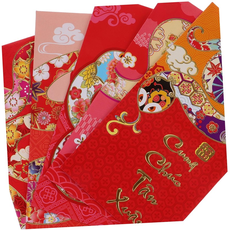Operitacx 30pcs 2025 Paper Snake Chinese Red Packet Red Envelopes