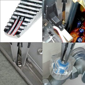 Vampliers VAMPLIERS 7.5" Stripped Screw Extractor Needle Nose Pliers. Made in Japan. Long Nose Screw Removal Plier with Wire Cutter for Removing Damaged Fasteners in Confined Spaces.