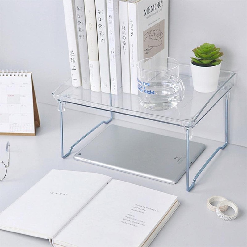 Tumnea Kitchen Shelf Organiser, Desktop Storage Shelf, Transparent Acrylic Kitchen