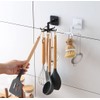 Fengirl Kitchen Utensil Hanger with 6 Hooks, Under Cabinet Utensil