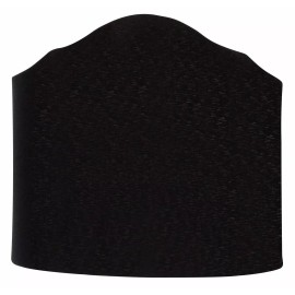 Upgradelights Black Silk 6 Inch Wall Sconce Shield Lamp Half Shade