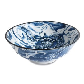 Happy Sales, Japanese XL Bowl Multi Purpose Bowl Ramen Bowl Udong Soba Tempura Noodle Pho Donburi Rice Tayo Bowl (BlueDragon)