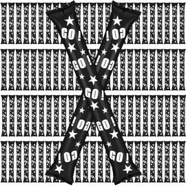 Hungdao 100 Pcs Thunder Sticks Spirit Boom Sticks Cheerleading Football Noise Makers Inflatable Noisemakers for Party Dance Basketball Sporting Event (Black)