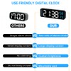 Yakiter Digital Clock, 9" LED Alarm Clock for Bedroom, Bedside