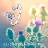 CRMAD Scottish Thistle Ring for Women Sterling Silver Thistle Jewelry