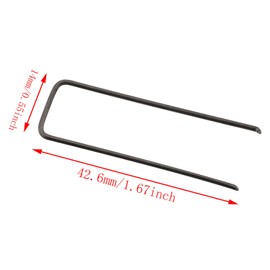 DGBRSM 100pcs Plant Greening Floral U-Pins for Styrofoam, Straw Wreaths, Holiday Arrangements, Craft Projects (Black, 1.67 Inches)