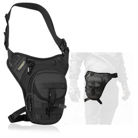 Drop Leg Bag Men Women Motorcycle Leg Bag Tactical Fanny Pack Outdoor Thigh Bag Leg Harness Bag for Hiking Climbing Cycling Fishing Riding, #679 Black