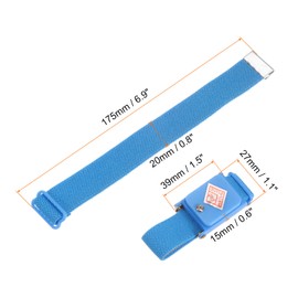 MECCANIXITY Anti Static Wrist Strap, ESD Antistatic Bracelet Adjustable Cordless with Spare Bracelet for Computer Electronics Repair Sky Blue
