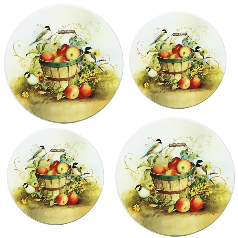 Reston Lloyd Electric Stove Burner Covers, Set of 4, Chickadees