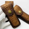 Folding Pocket Knife Sheath 5.2" Cow Leather Belt Case Case