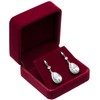Giftop Velvet Earring Gift Boxes Jewelry Box (Red)