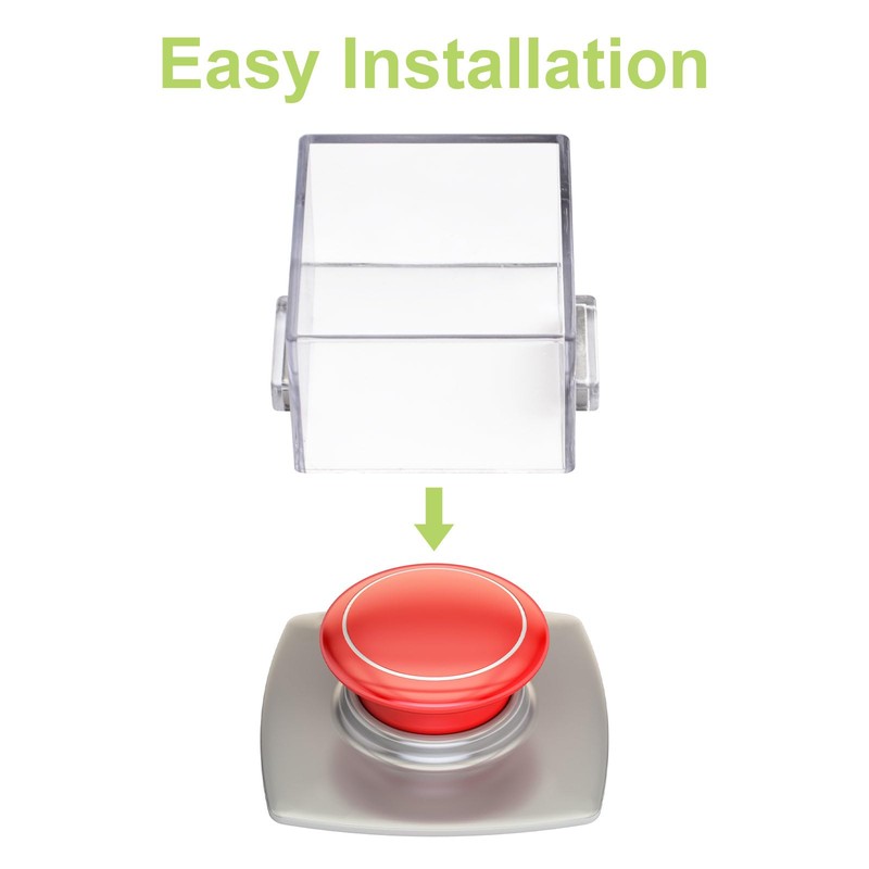 UFURMATE Magnetic Button Switch Cover Guard 1 Pack Clear Plastic