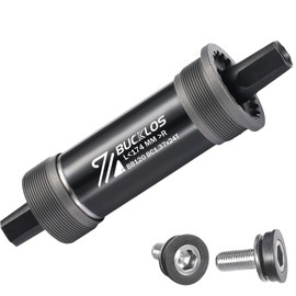 BUCKLOS Bike Bottom Bracket Square Taper,120 x 174 BSA English Bottom Bracket with Screws Replacement for Mountain Bike/Road Bike/E-Bike/Fat Bike/Floding Bike