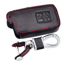Happyit Leather Car Key Case Cover Key Ring for Toyota Auris Camry RAV4 Avalon Yaris Verso 2012-2019 2 Buttons