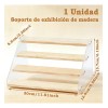 Organizador De Maquillaje Acrílico Panel De Madera 4 Capas