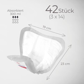 ABENA Man Formula 0 Premium Monthly Pack (14 x 3 = 42 Pieces) Incontinence Pads for Men, 300 ml Absorbency, Quick Absorbent, Discreet and Anatomically Shaped Incontinence Pads for Men