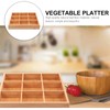 DOITOOL Wood Serving Tray Divided Serving Platter 9- Compartment Organizer