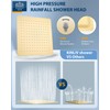 KINLIV 12 Inch Brushed Gold Rain Shower Head with Extension