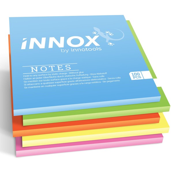 iNNOX Elektrostatisch selbstklebende Haftnotiz | Für alle Oberflächen - Innovative