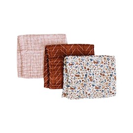 Mebie Baby 3-Pack Burp Clothes (Floral), One Size