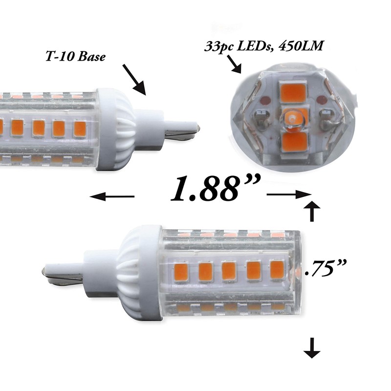 Leisure LED 4 Pack RV LED Light Bulbs 450LM Warm