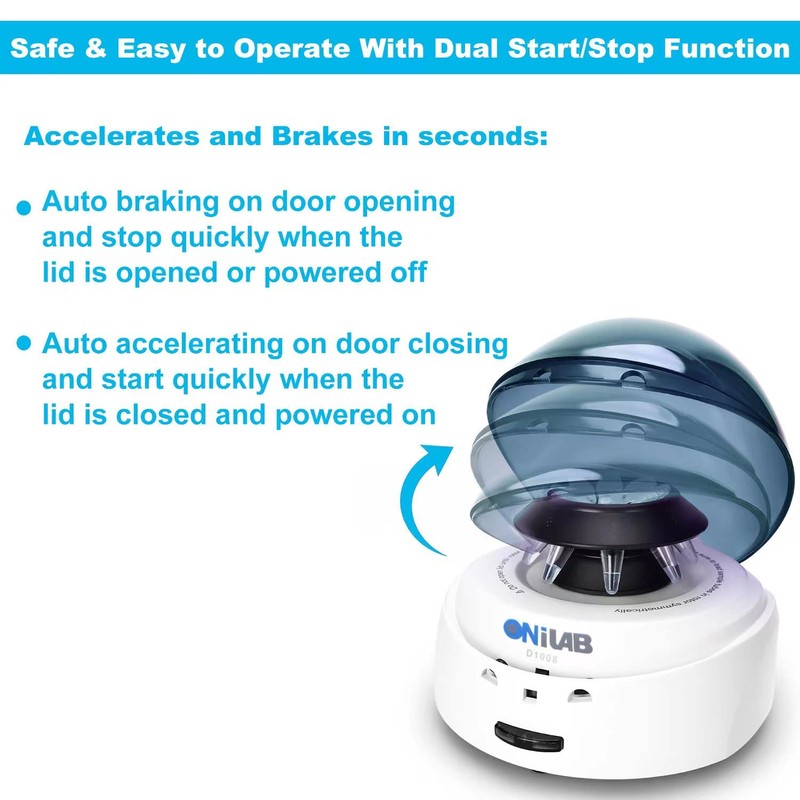 ONiLAB's Scientific Mini Centrifuge 5000RPM, 1360 x g RCF, Lab
