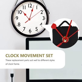 Tofficu Quartz Clock Movement Replacement, Clock Mechanism Replacement with Clock Movements and Clock Pointers, 12mm Clock Parts Clock Hands and Motor