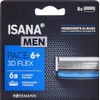 ISANA Men Pace 6+ Razor Blades 8 Pieces 6-Blade System,